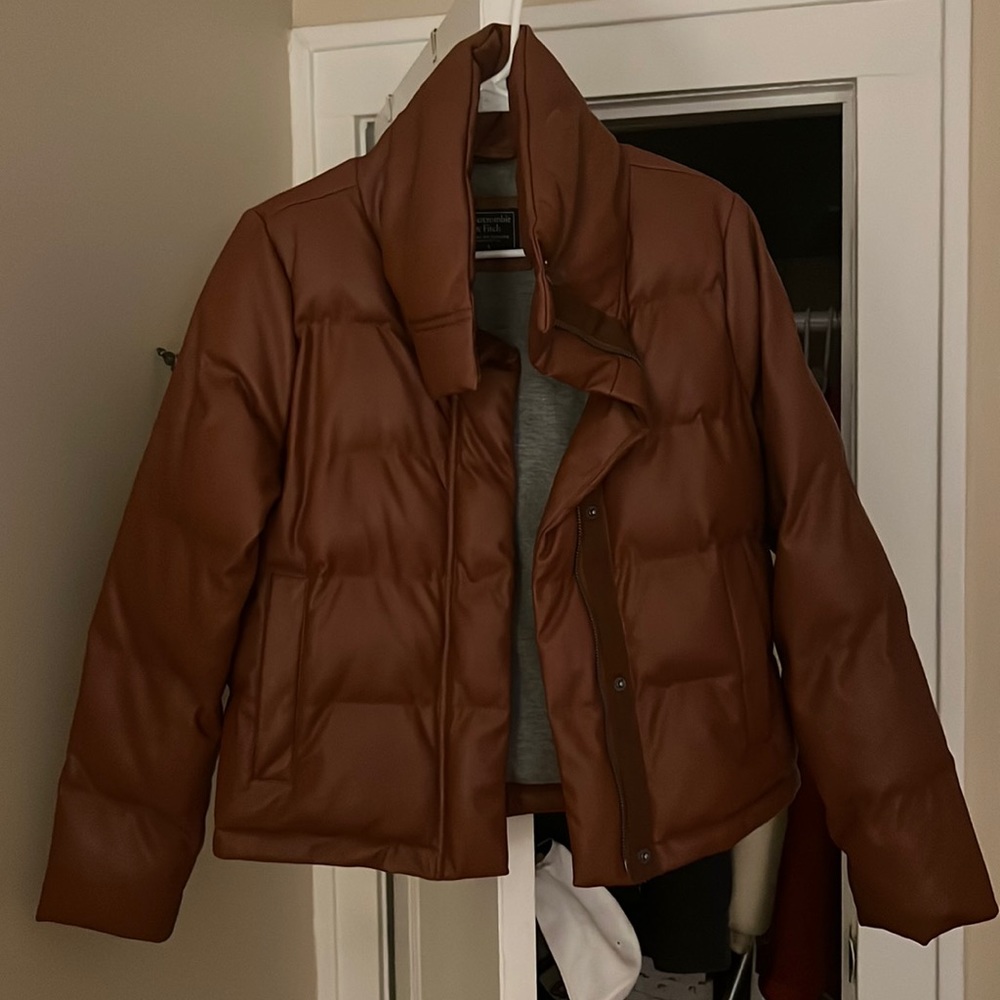 Abercrombie Leather Puffer
